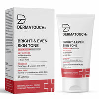 Dermatouch Bright & Even Skin Tone product packaging and tube on a white background