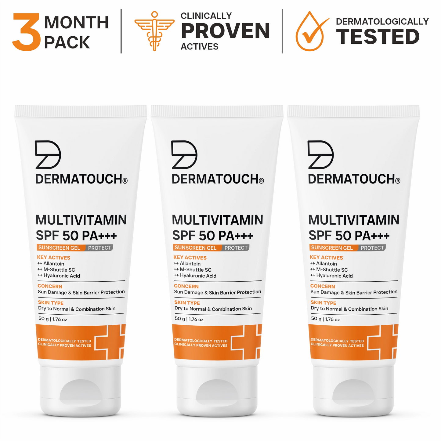 Multivitamin SPF 50 PA+++ Sunscreen Gel Value Pack