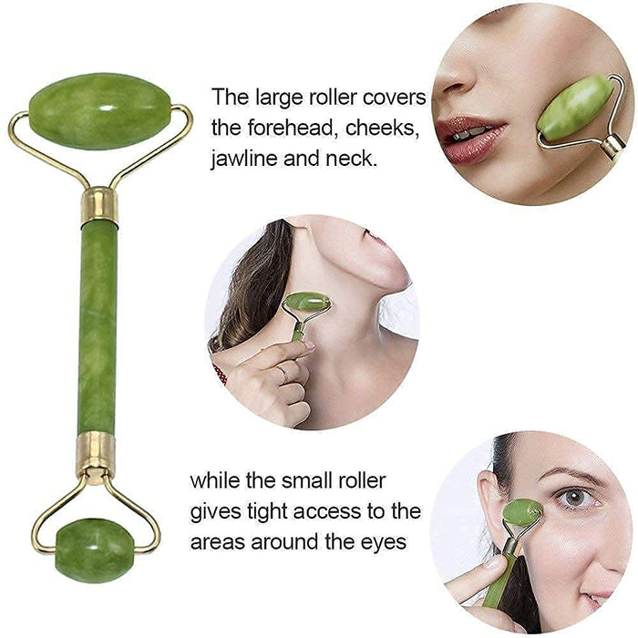 Gua Sha & Jade Roller Massager for face