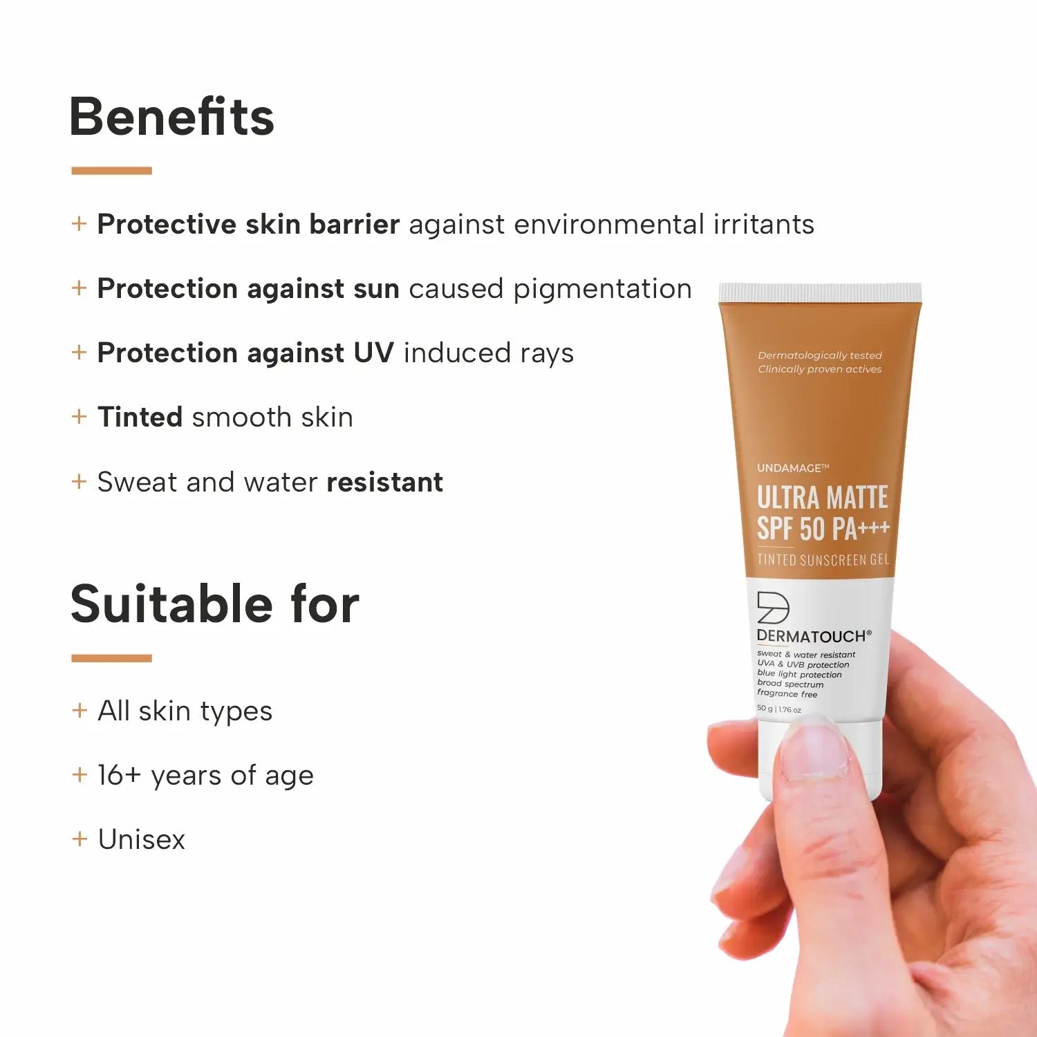 Benefits of Undamage Ultra Matte Tinted Sunscreen