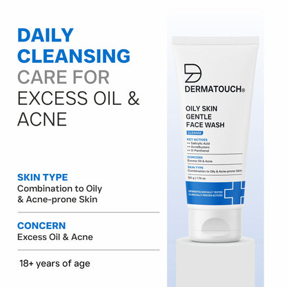 Oily Skin Gentle Face Wash for Excess Oil, Acne & Clogged Pores