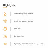 Highlights of Vitamin C 1% SPF 30+ Lip Balm