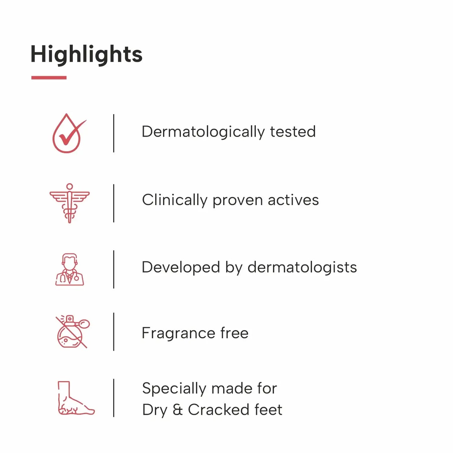 Highlights of crack foot cream