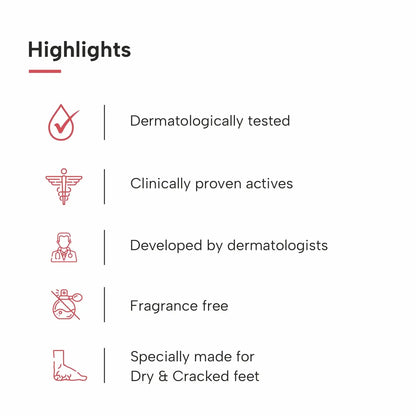 Highlights of crack foot cream