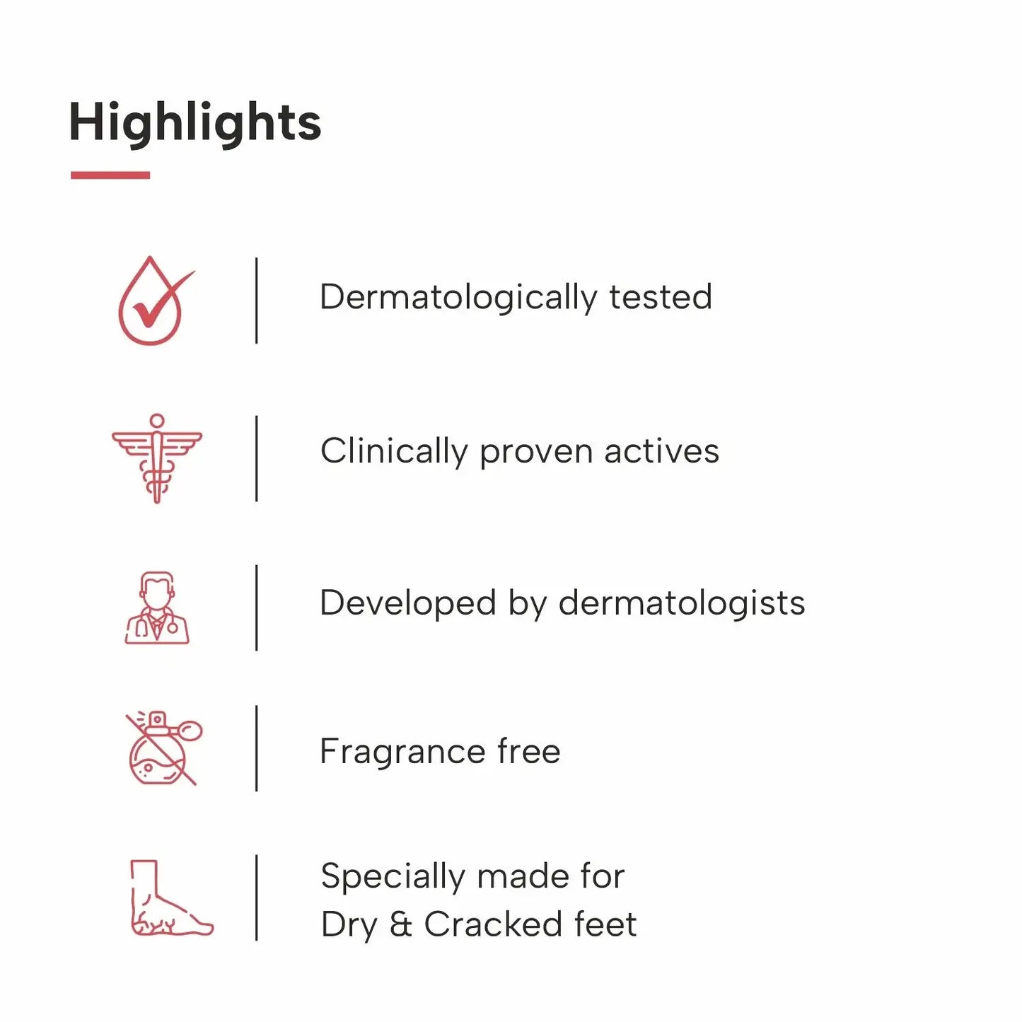 Highlights of crack foot cream