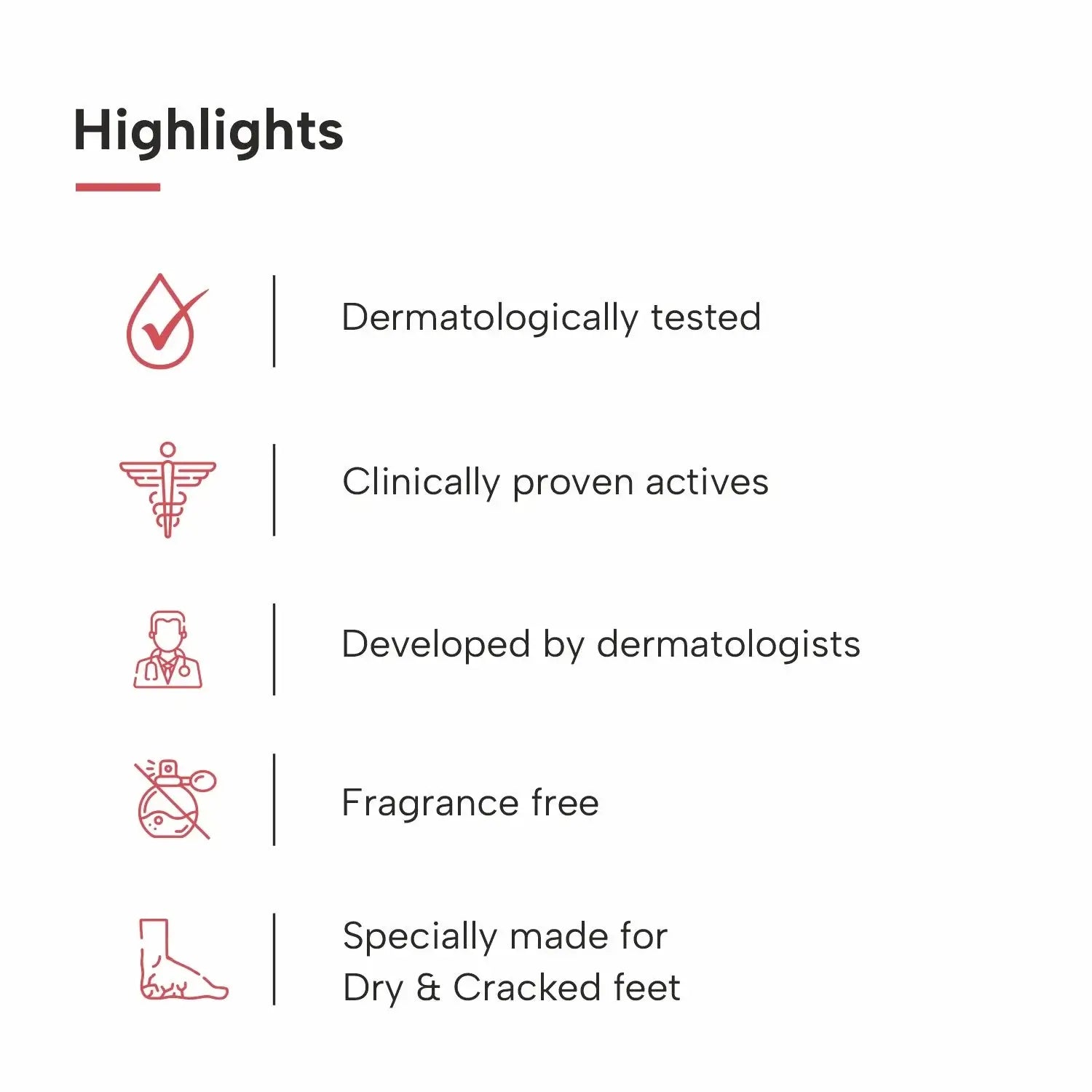 Highlights of crack foot cream
