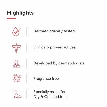 Highlights of crack foot cream