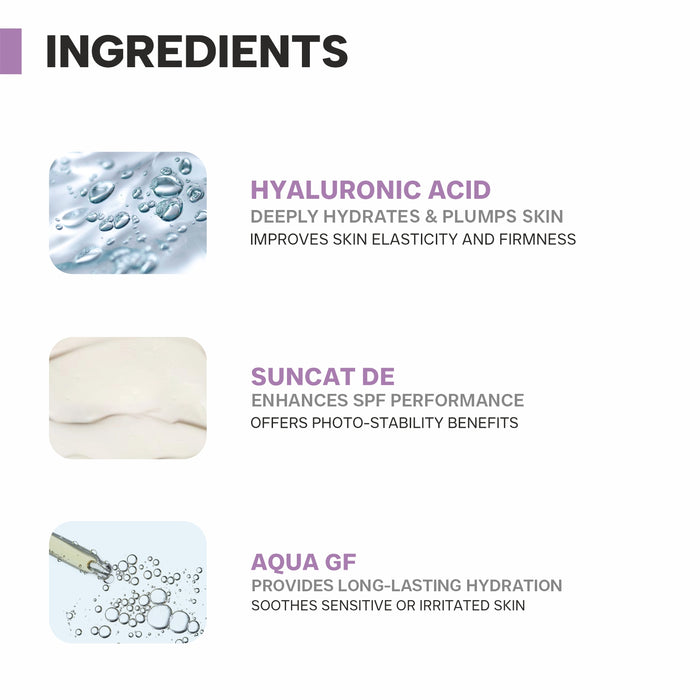 ingredients of hyaluronic acid sunscreen gel