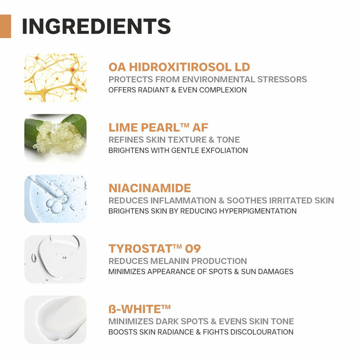 Ingredients of bye bye pigmentation cream