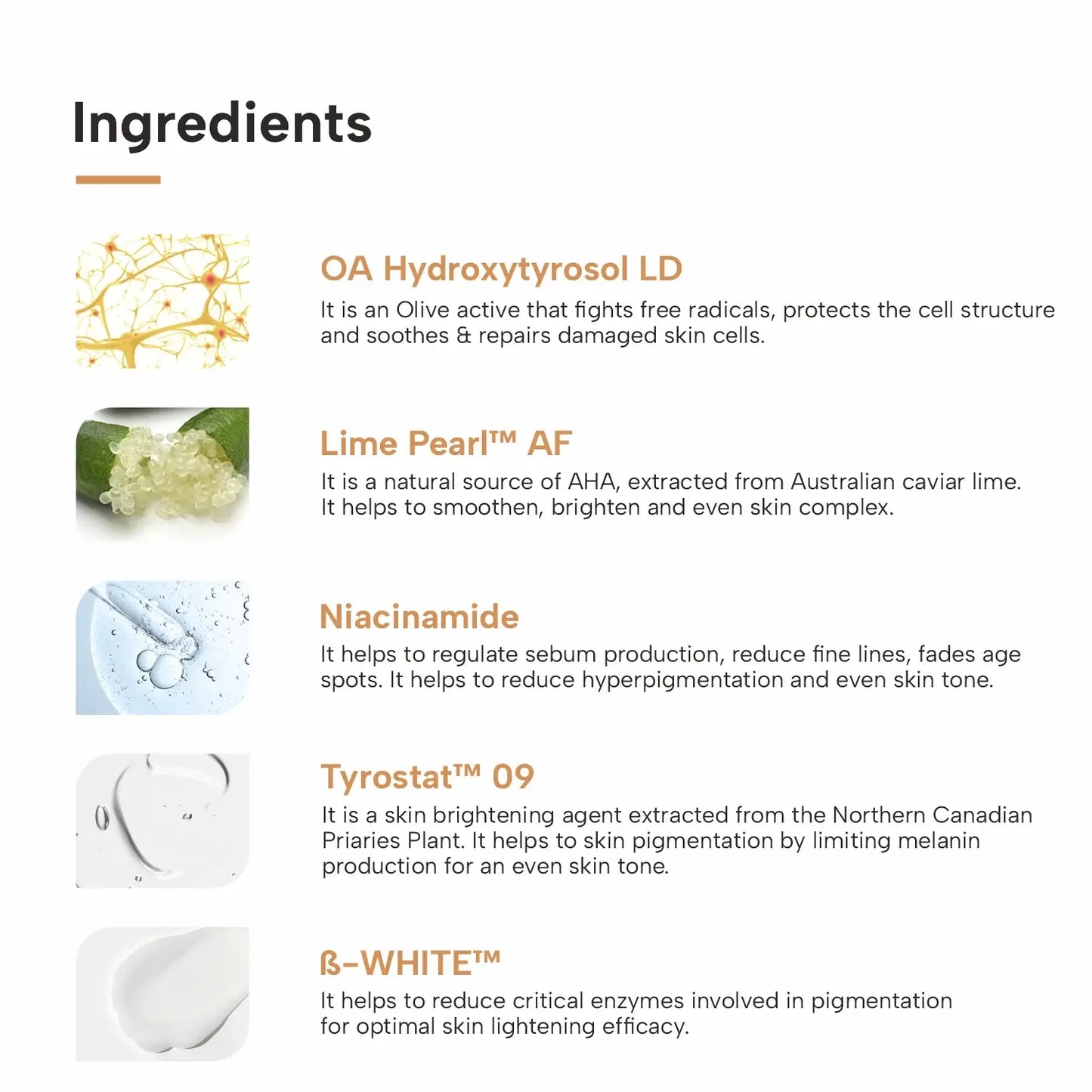 Ingredients of Pigmentation Duo Kit 