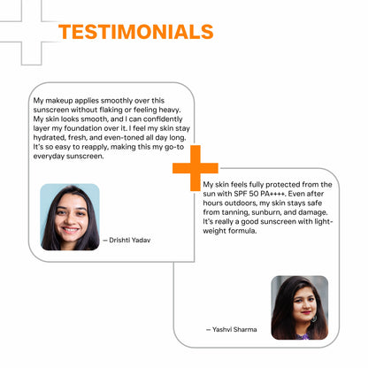 C-Defense UV Glow SPF 50 PA++++ Fluid Sunscreen for Premature Aging & Sunburn (In-Vivo & In-Vitro Tested) 80ml