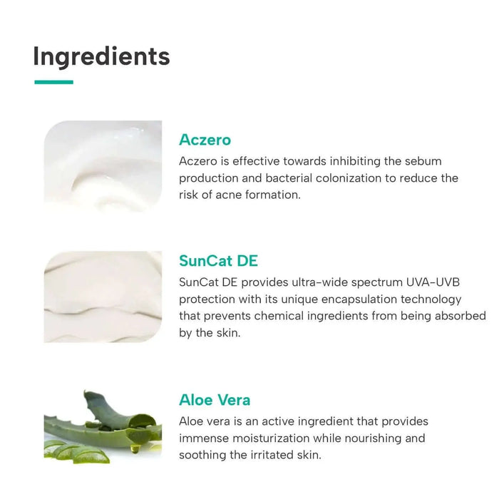 Ingredients of sunscreen for acne prone skin