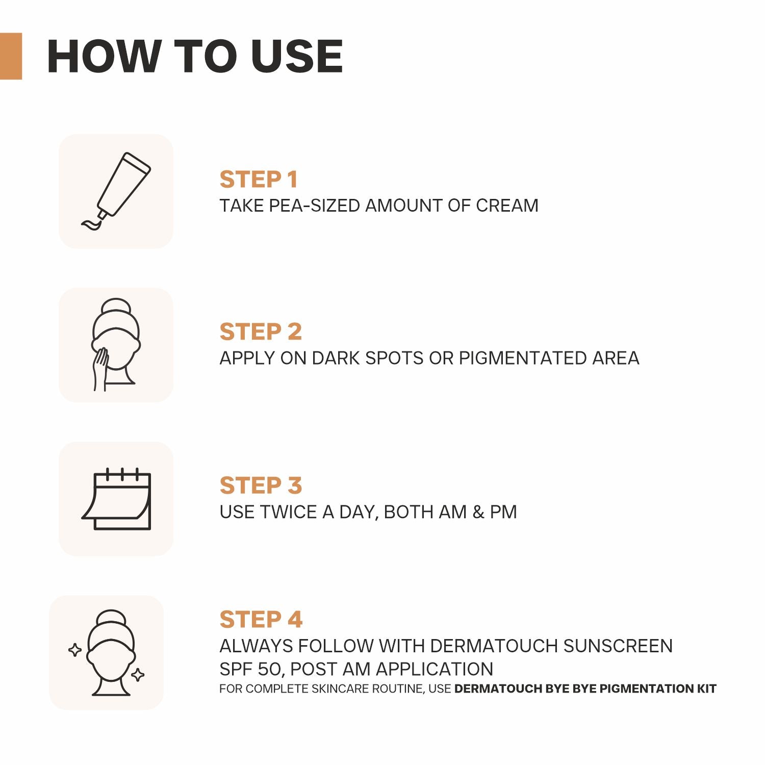 How to use bye bye pigmentation cream