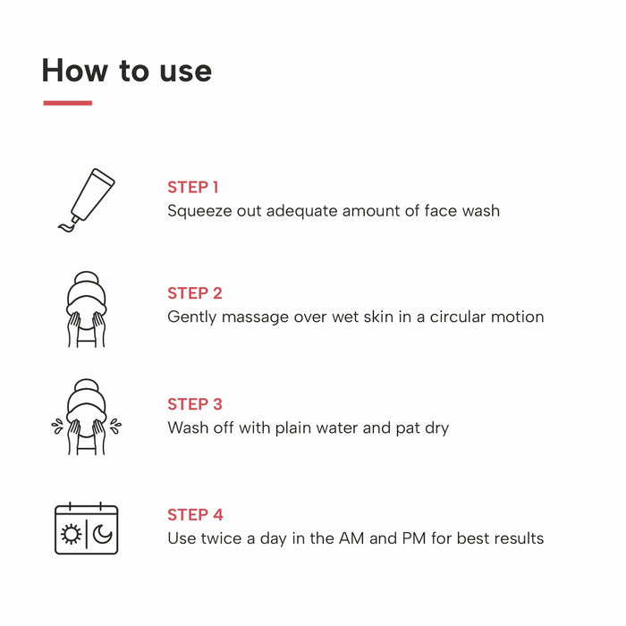 how to use bright and even skin tone face wash