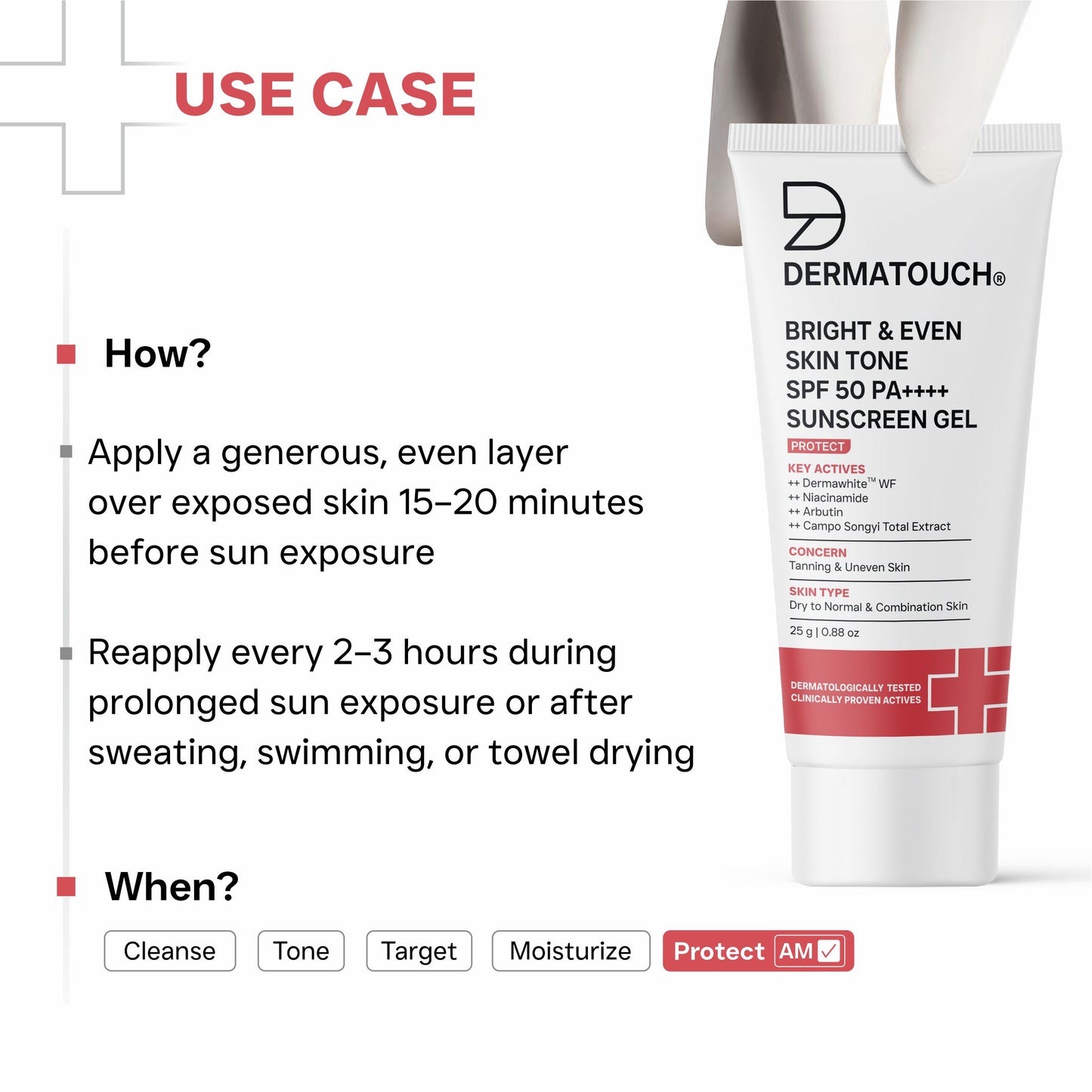 Bright & Even Skin Tone Sunscreen SPF 50 PA++++ for Tanning & Uneven Skin