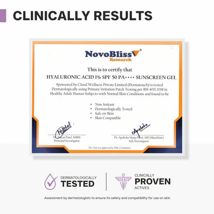 clinical results of hyaluronic acid sunscreen gel