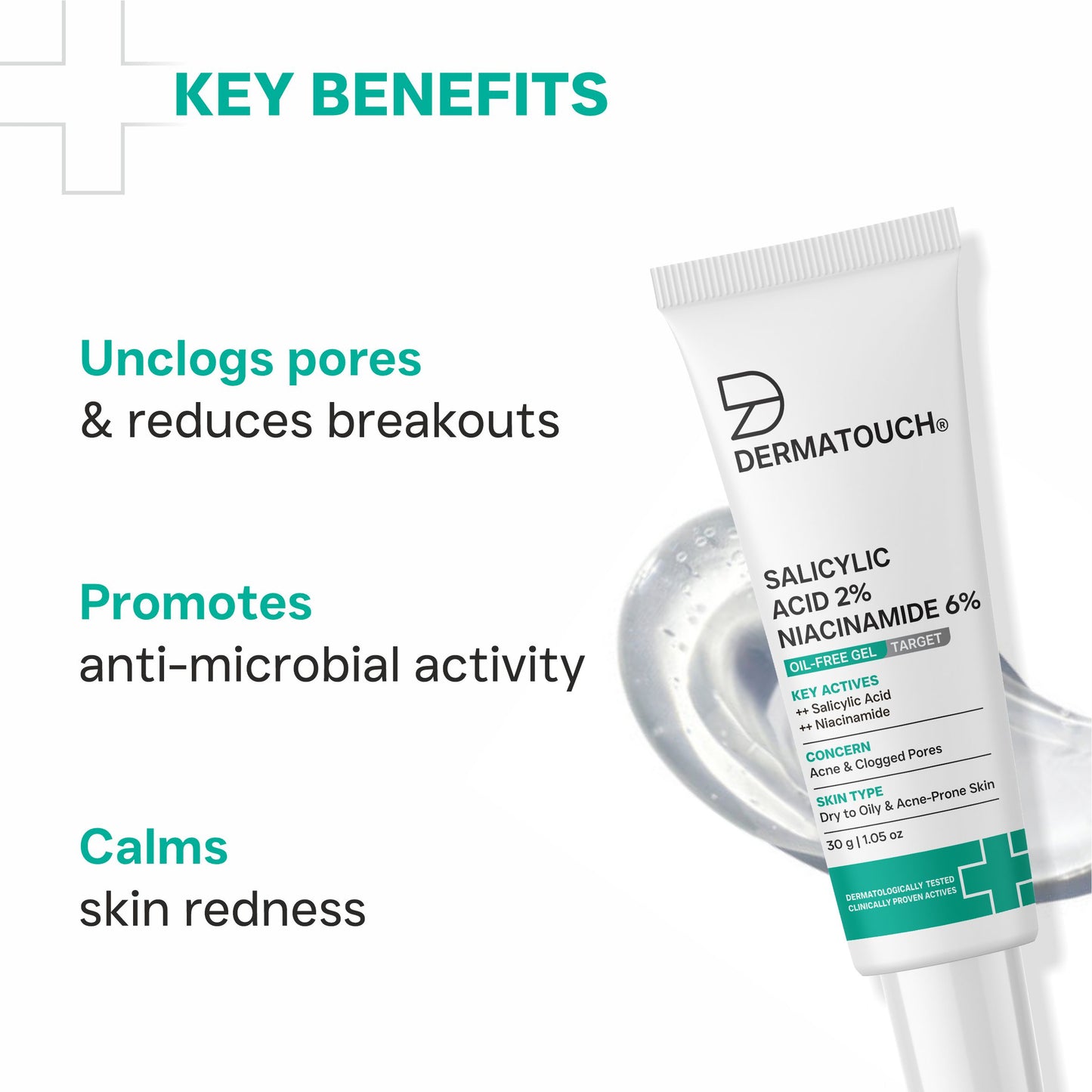 சாலிசிலிக் அமிலம் 2% நியாசினமைடு 6% எண்ணெய் இல்லாத ஜெல் 30 கிராம்
