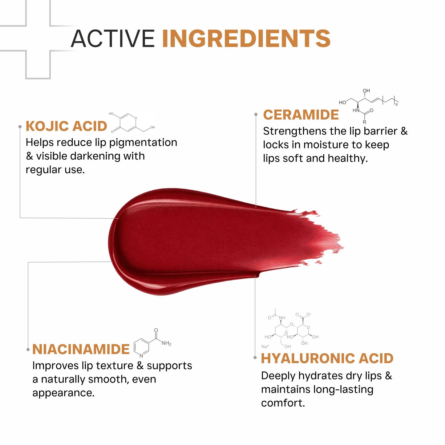 Kojic Acid Ceramide SPF 50 PA+++ Natural Lip Balm - Dark Tint