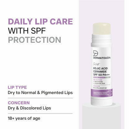 Kojic Acid Ceramide SPF 50 PA+++ Natural Lip Balm