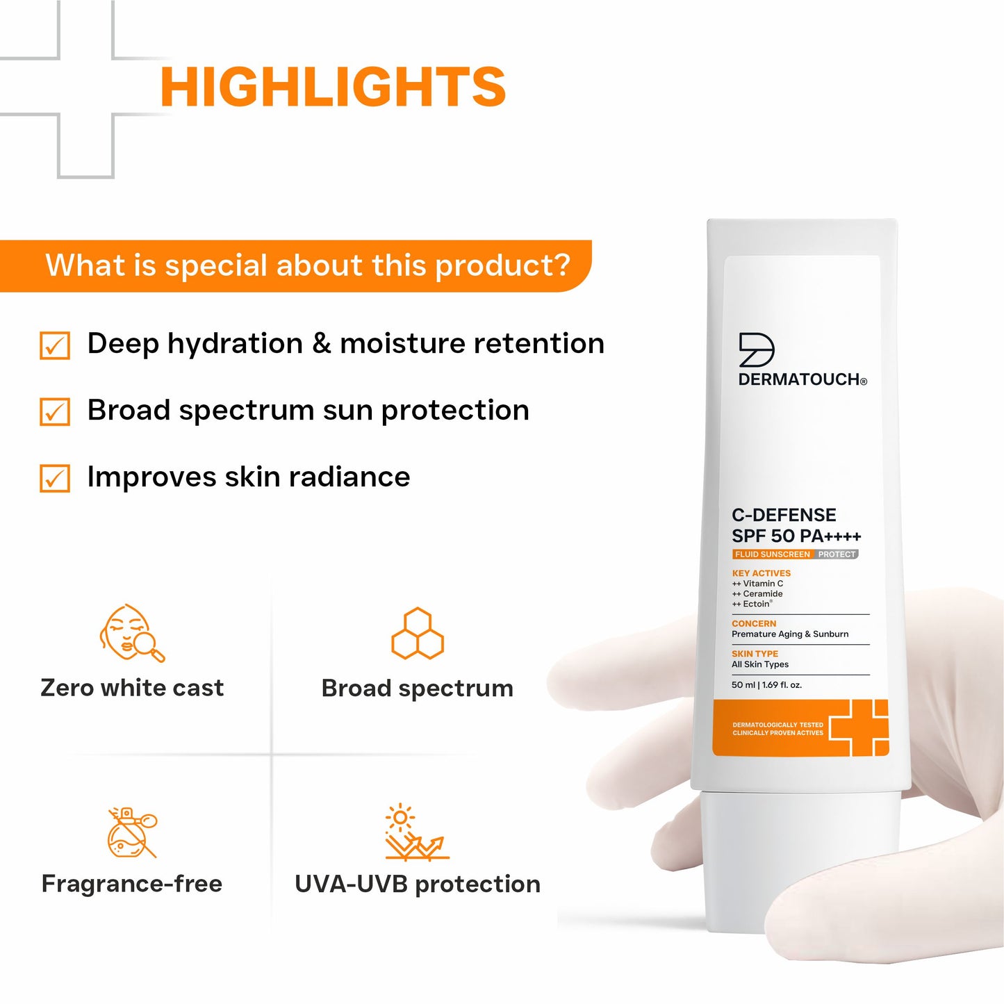 C-DEFENSE SPF 50 PA++++ Fluid Sunscreen