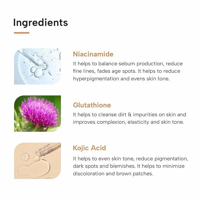Ingredients of pigmentation face wash