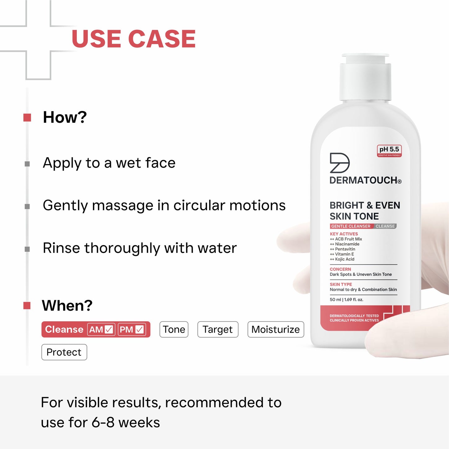 Bright & Even Skin Tone Gentle Cleanser - 50ml