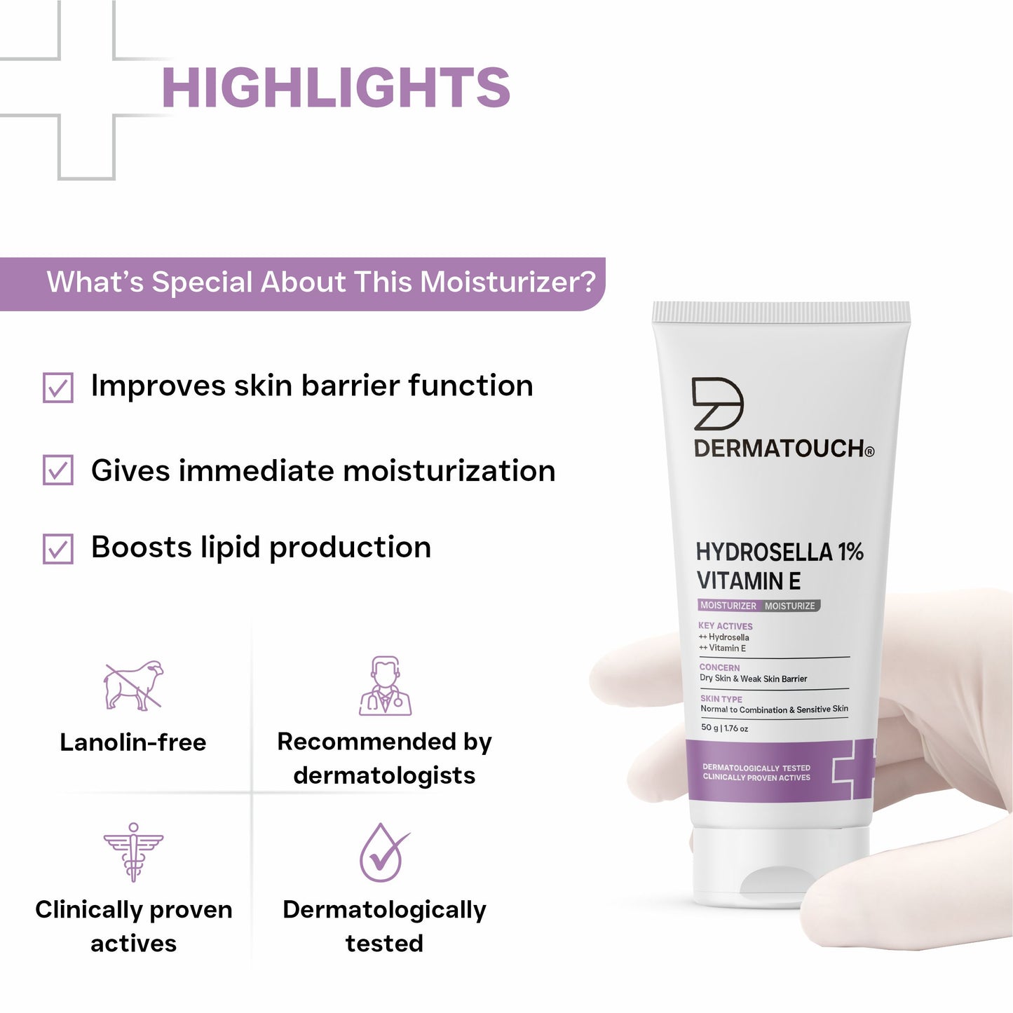 ஹைட்ரோசெல்லா 1% &amp; வைட்டமின் ஈ மாய்ஸ்சரைசர்