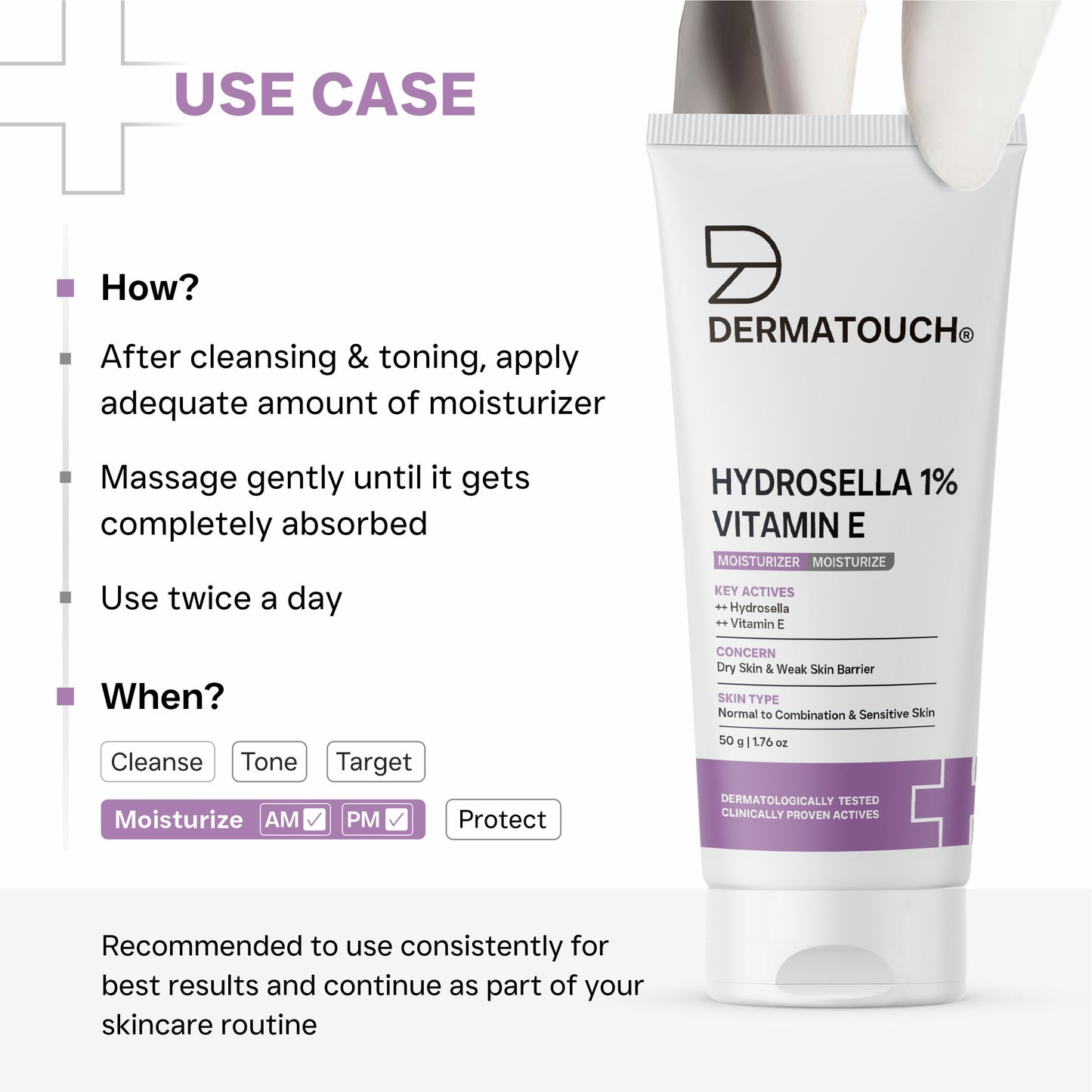 ஹைட்ரோசெல்லா 1% &amp; வைட்டமின் ஈ மாய்ஸ்சரைசர்