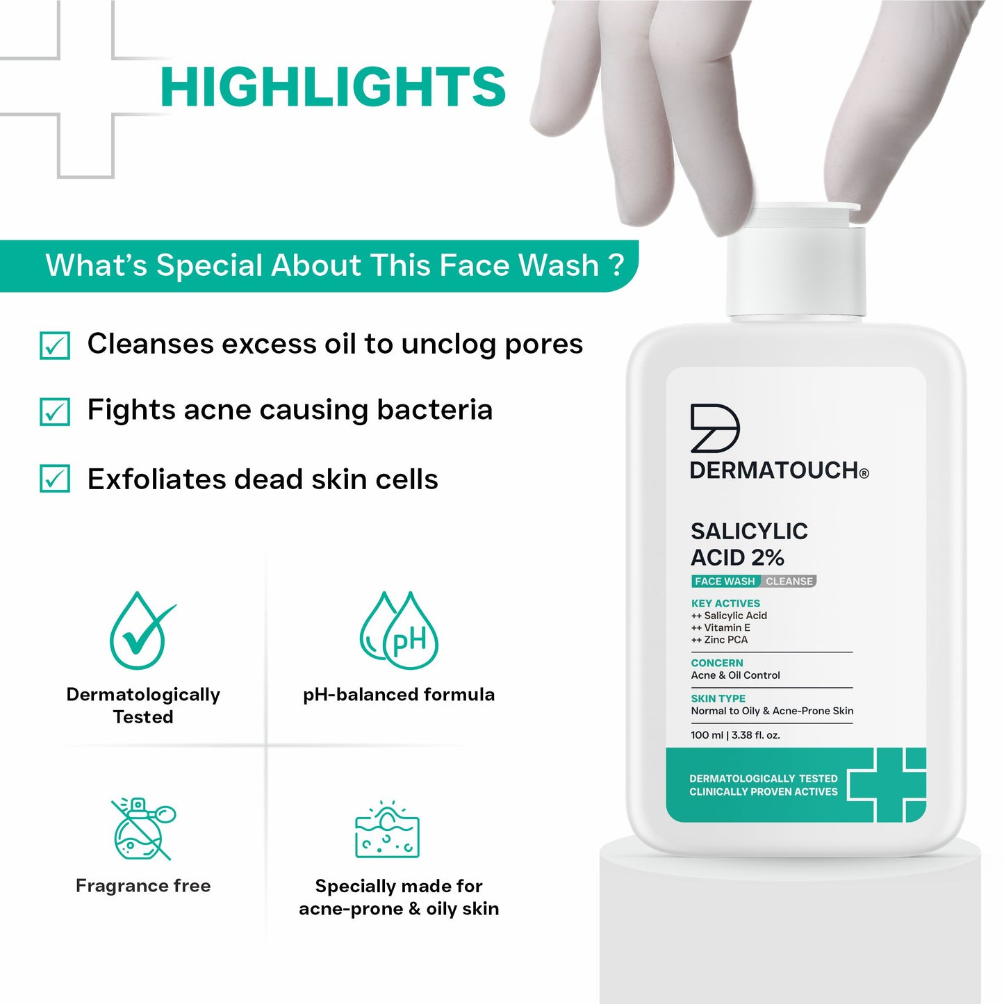 சாலிசிலிக் அமிலம் 2% ஃபேஸ் வாஷ் - 100 மிலி