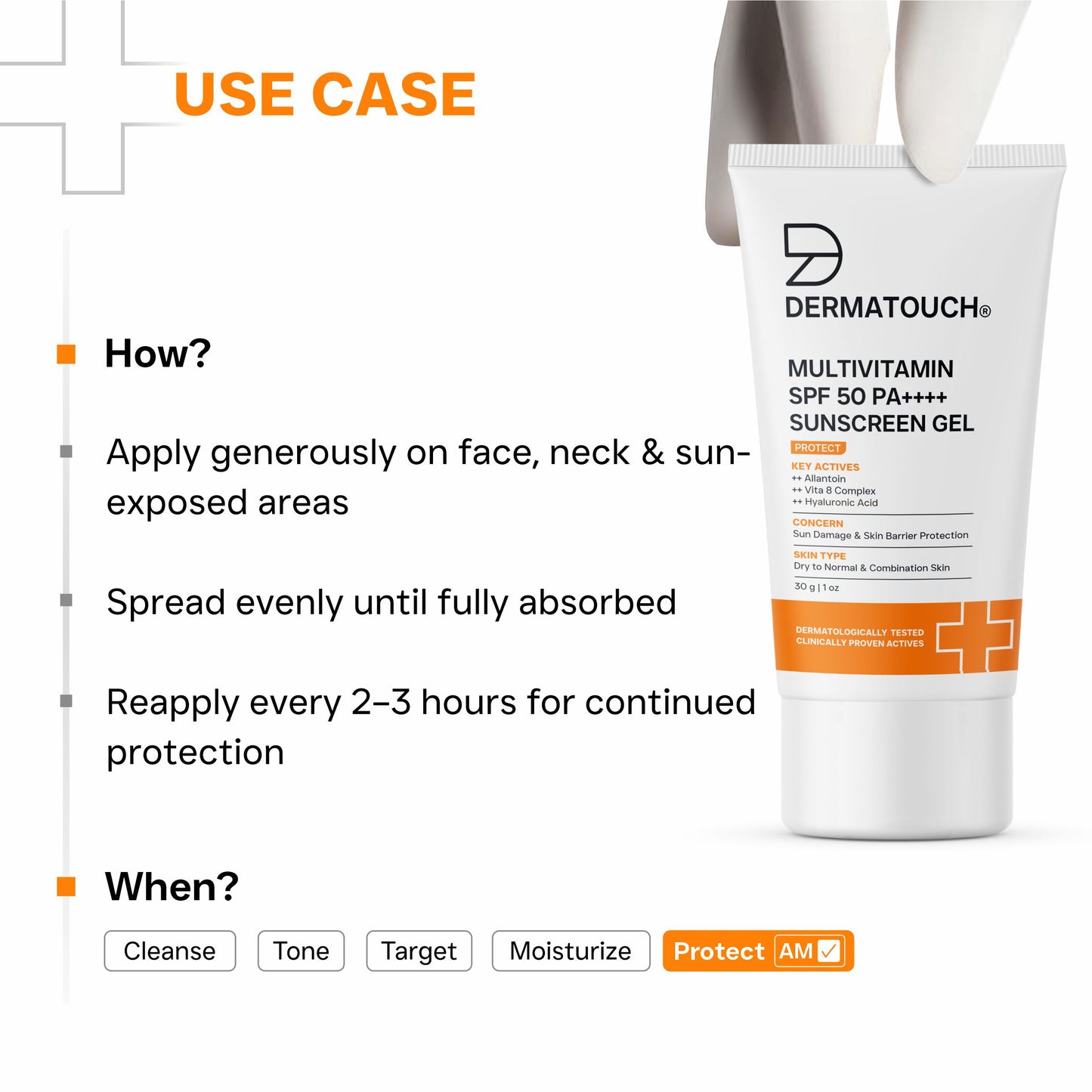 Multivitamin SPF 50 Pa++++ Sunscreen Gel for Sun Damage & Skin Barrier Repair