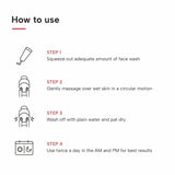 how to use facewash