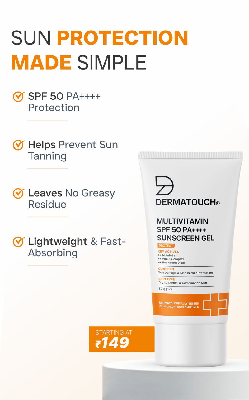 Multivitamin SPF 50 Pa++++ Sunscreen Gel for Sun Damage & Skin Barrier Repair 30g