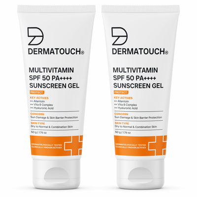 Multivitamin SPF 50 Pa++++ Sunscreen Gel for Sun Damage & Skin Barrier Repair Value Pack