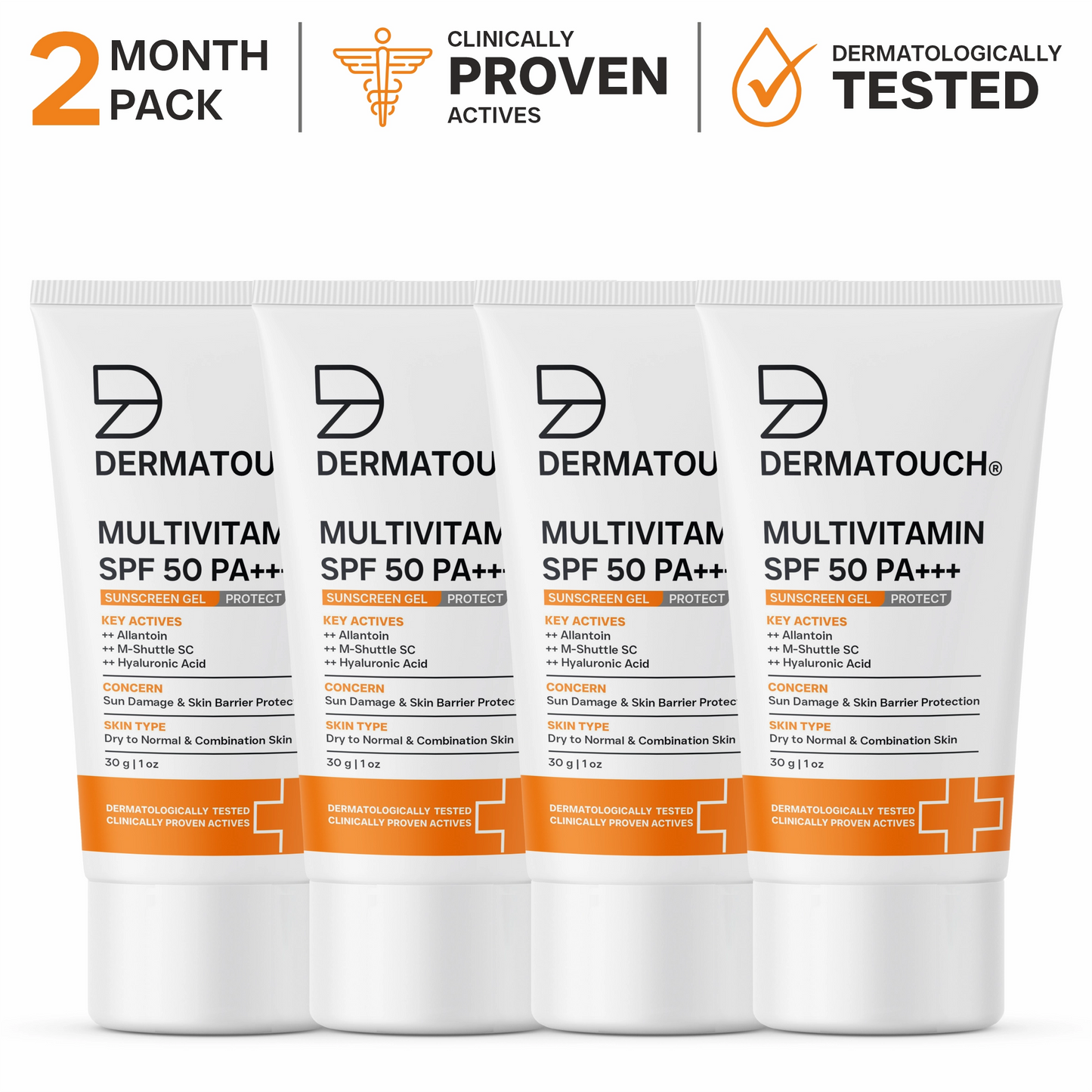 Multivitamin SPF 50 PA+++ Sunscreen Gel  30g PO4