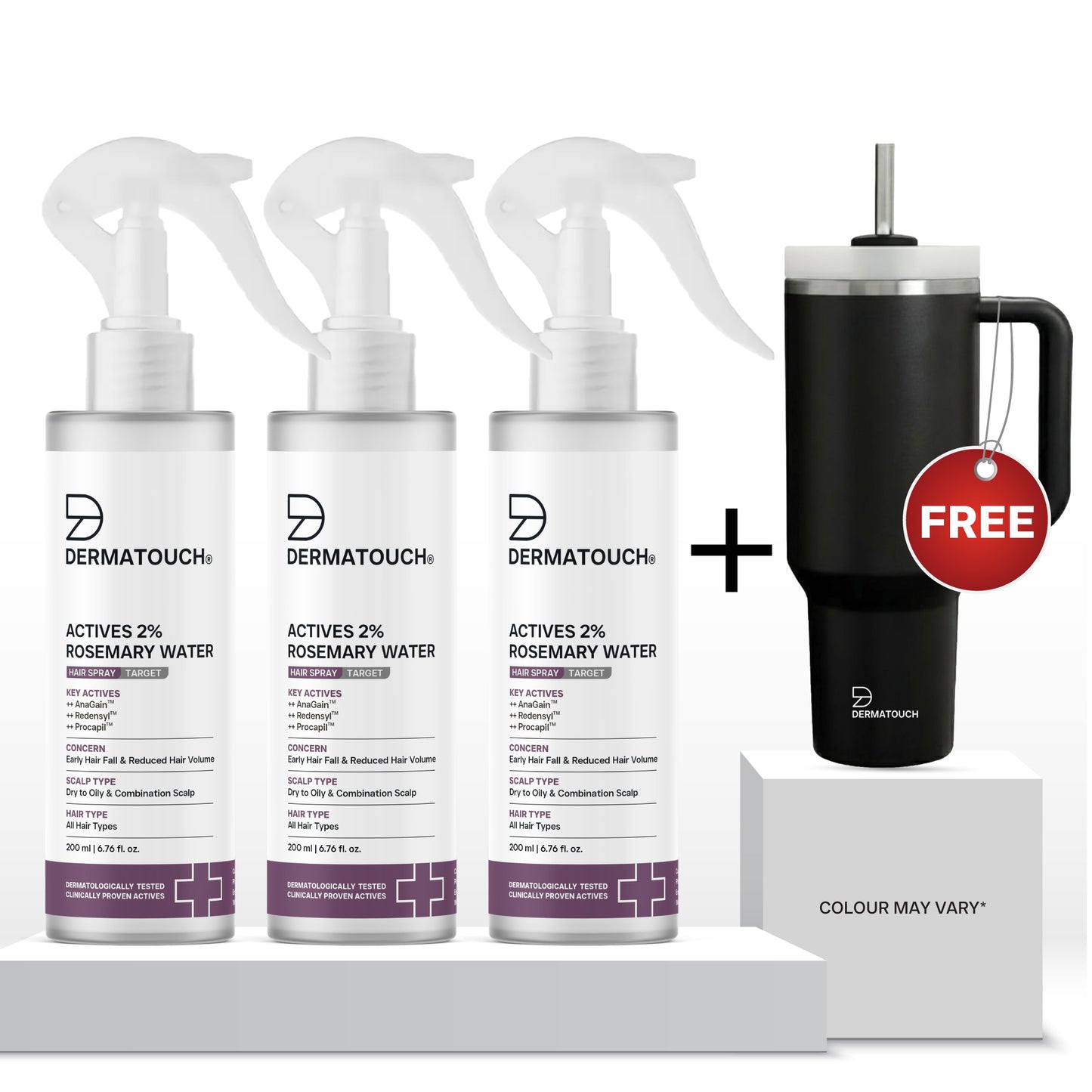 Actives 2% Rosemary Water Spray for Hair Growth 3 Month Pack