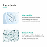 Ingredients of salicylic acid and niacinamide gel