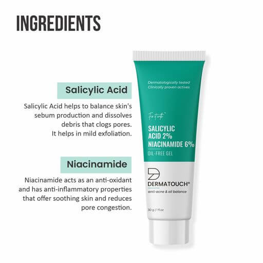 Acne cleanser & Salicylic Acid 2 % Niacinamide Gel
